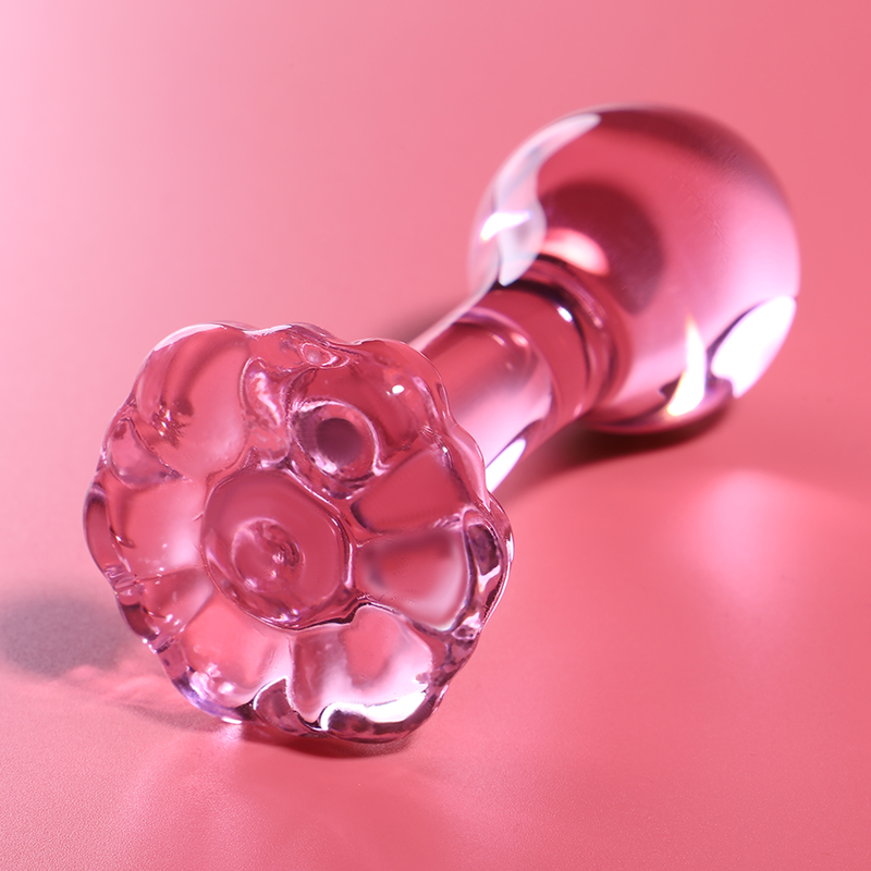 NEBULA SERIES BY IBIZA - MODELL 2 ANALPLUG BOROSILIKATGLAS ROSA 11 CM -O- 3.5 CM