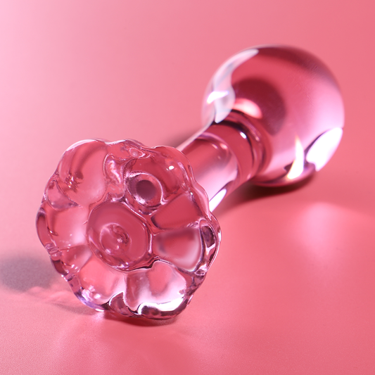 NEBULA SERIES BY IBIZA - MODELL 2 ANALPLUG BOROSILIKATGLAS ROSA 11 CM -O- 3.5 CM