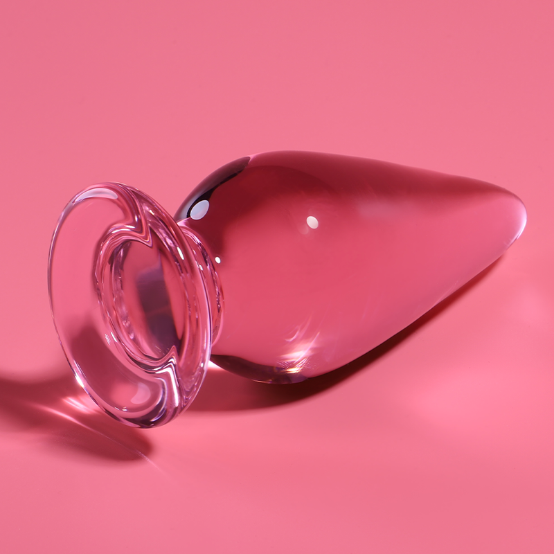 NEBULA SERIES BY IBIZA - MODELL 4 ANALPLUG BOROSILIKATGLAS ROSA 11 CM -O- 5 CM