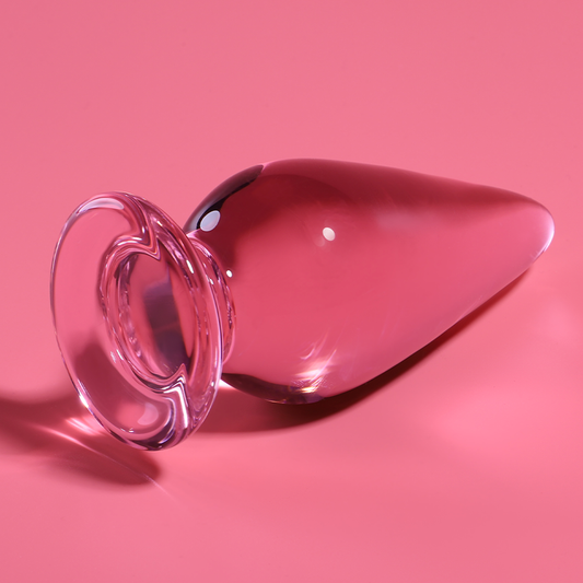 NEBULA SERIES BY IBIZA - MODELL 4 ANALPLUG BOROSILIKATGLAS ROSA 11 CM -O- 5 CM