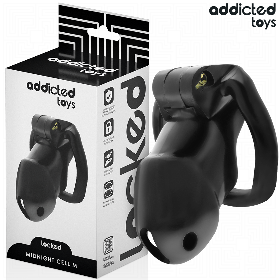 ADDICTED TOYS LOCKED - MINDNIGHT CELL PENIS CAGE GRÖSSE M