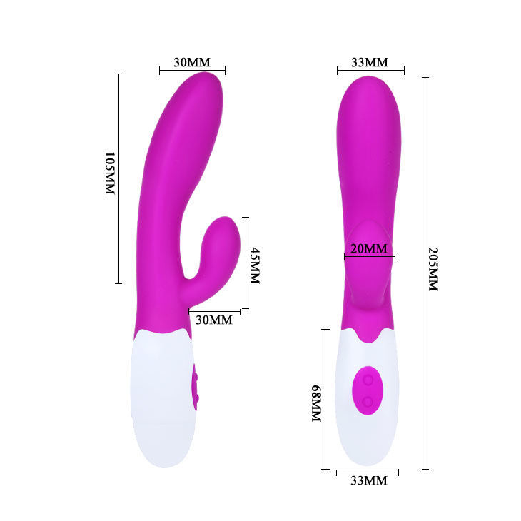 PRETTY LOVE Flirtation Alvis Vibrator mit Klitoris-Stimulator – Flieder/Weiß