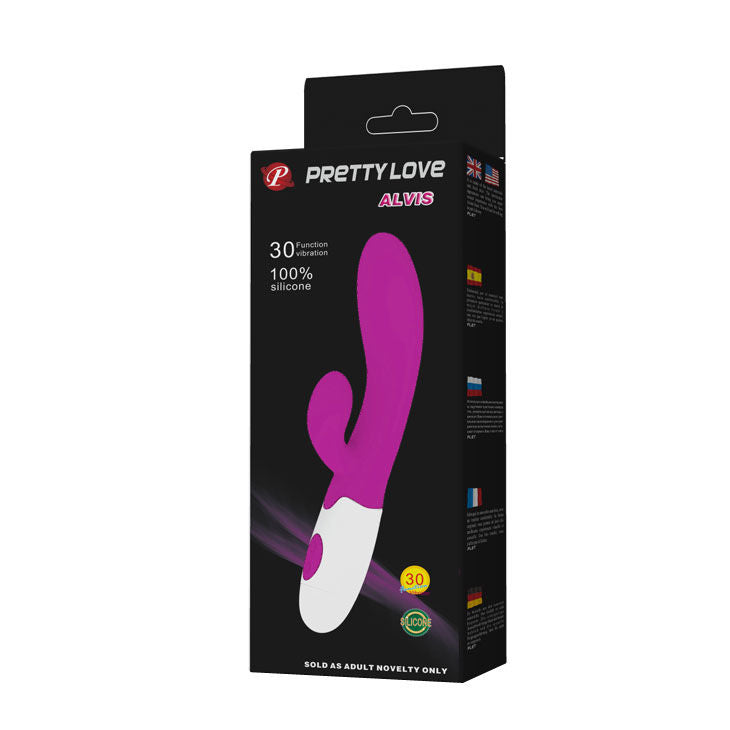 PRETTY LOVE Flirtation Alvis Vibrator mit Klitoris-Stimulator – Flieder/Weiß
